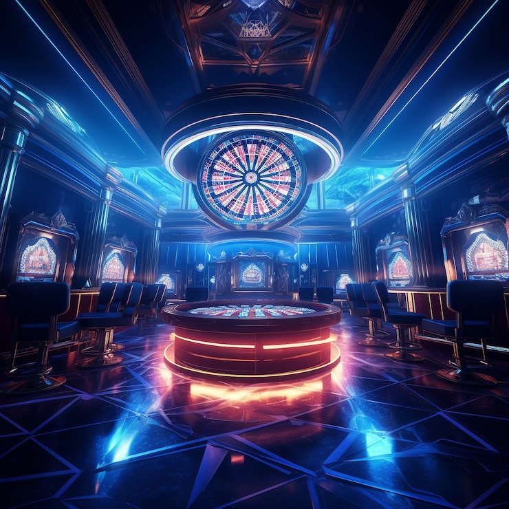 Football field and lottery tickets in gaming hub